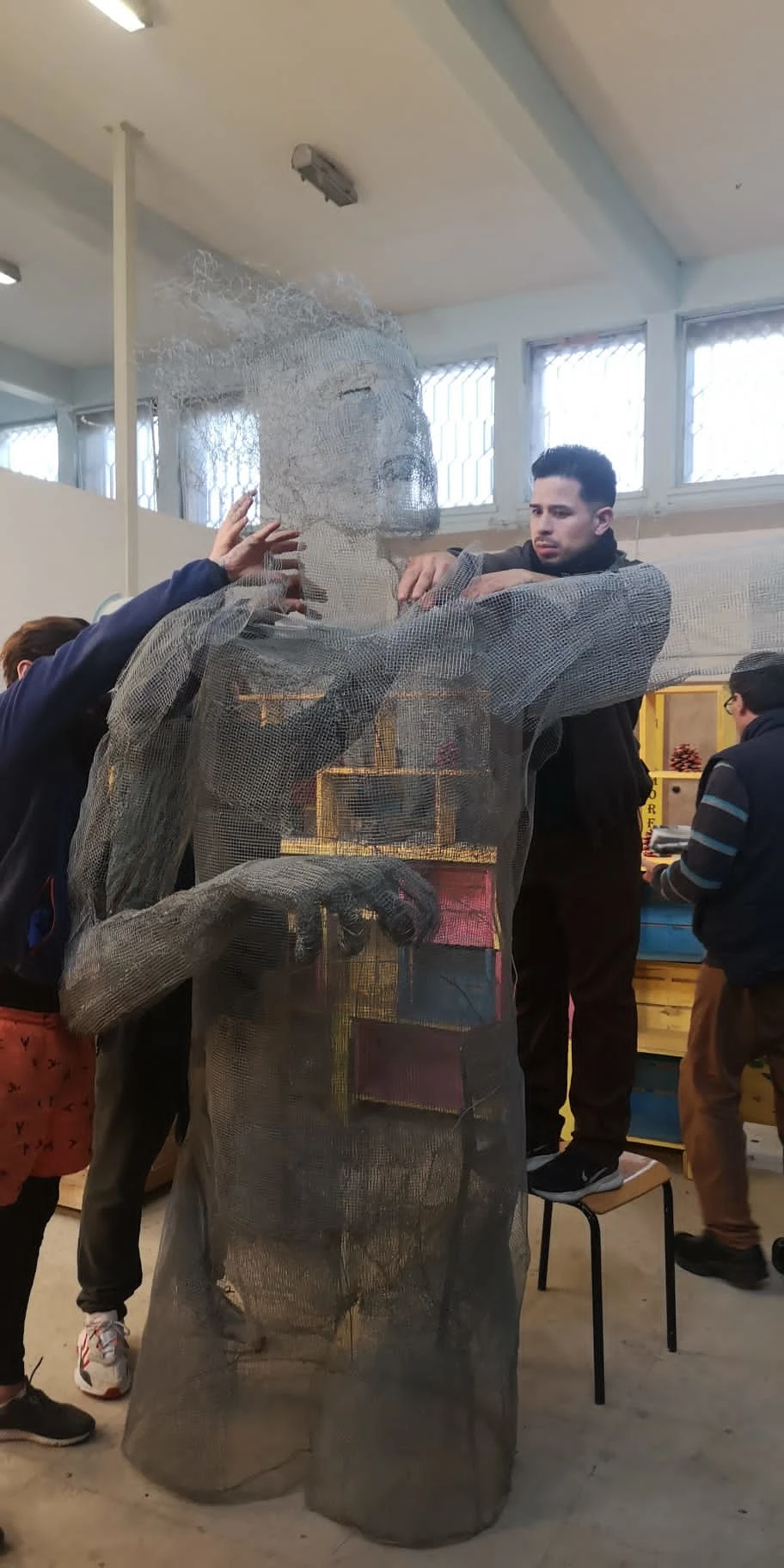 Rebibbia — la realizzazione dell'opera con i detenuti